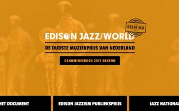 Nominaties Edison Jazzism Publieksprijs 2017 bekend